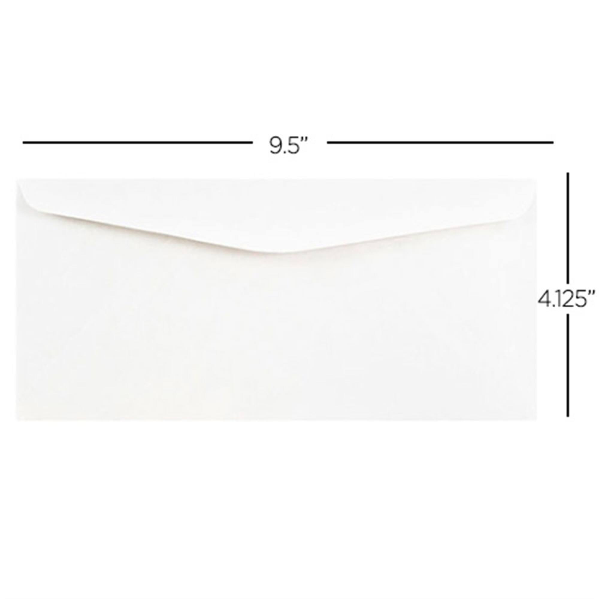 JAM Paper 4" x 9.5" White Business Envelopes
